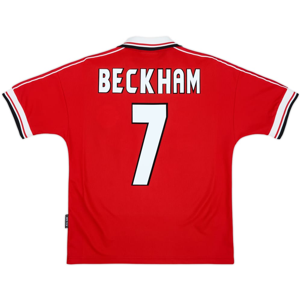1998-00 Manchester United Home Shirt Beckham #7 - 8/10 - (S)