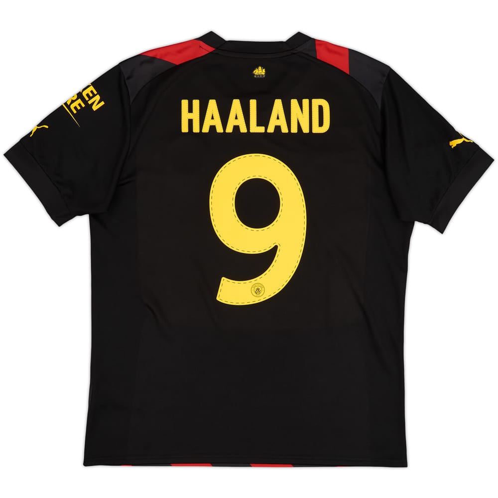 2022-23 Manchester City Away Shirt Haaland #9 - 8/10 - (L)