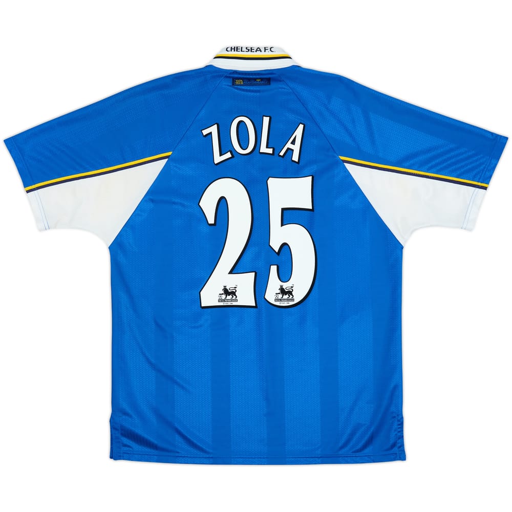 1997-99 Chelsea Home Shirt Zola #25 - 8/10 - (L)