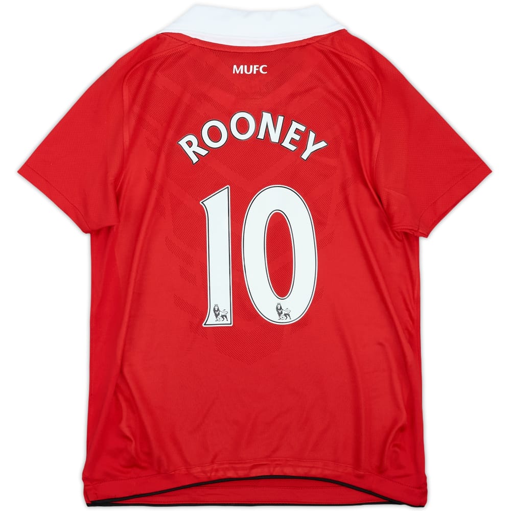 2010-11 Manchester United Home Shirt Rooney #10 (S.Boys)