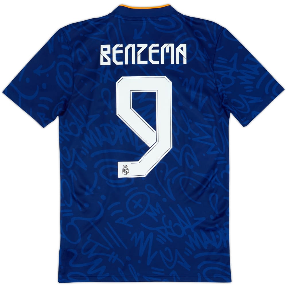 2021-22 Real Madrid Away Shirt Benzema #9 - 8/10 - (XS)