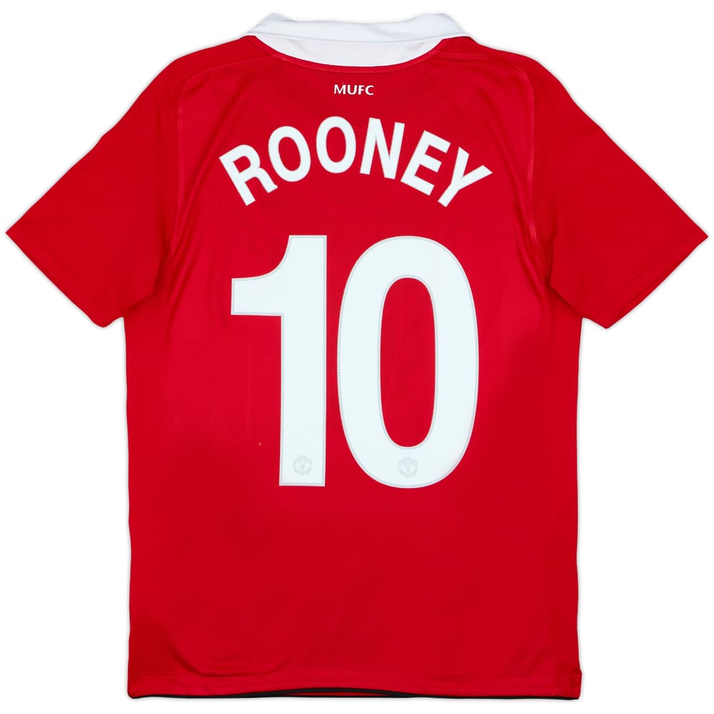 2010-11 Manchester United Home Shirt Rooney #10 - 8/10 - (XL.Boys)