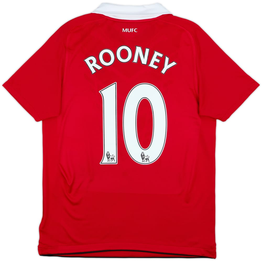 2010-11 Manchester United Home Shirt Rooney #10 - 9/10 - (XL.Boys)