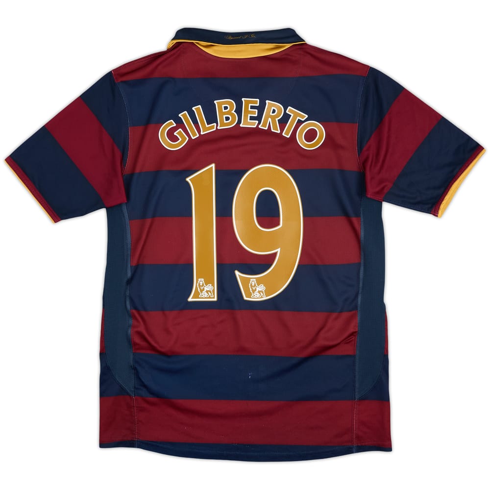 Camiseta de la tercera equipación del Arsenal 2007-08 Gilberto #19 - 7/10 - (XL.Niños)