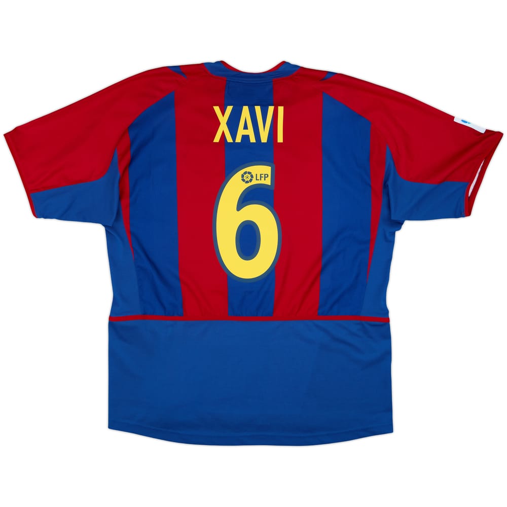 2002-03 Barcelona Home Shirt Xavi #6 - 9/10 - (XL)