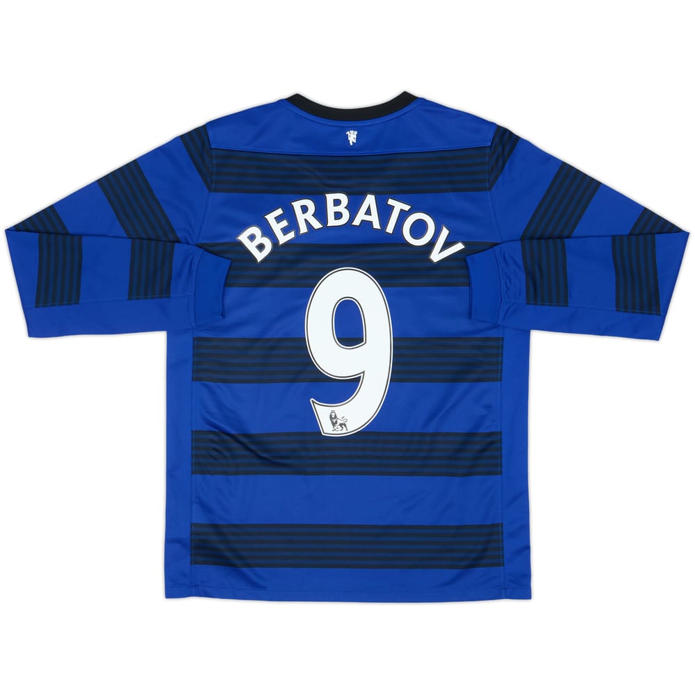 2011-13 Manchester United Away L/S Shirt Berbatov #9 - 8/10 - (XL.Boys)