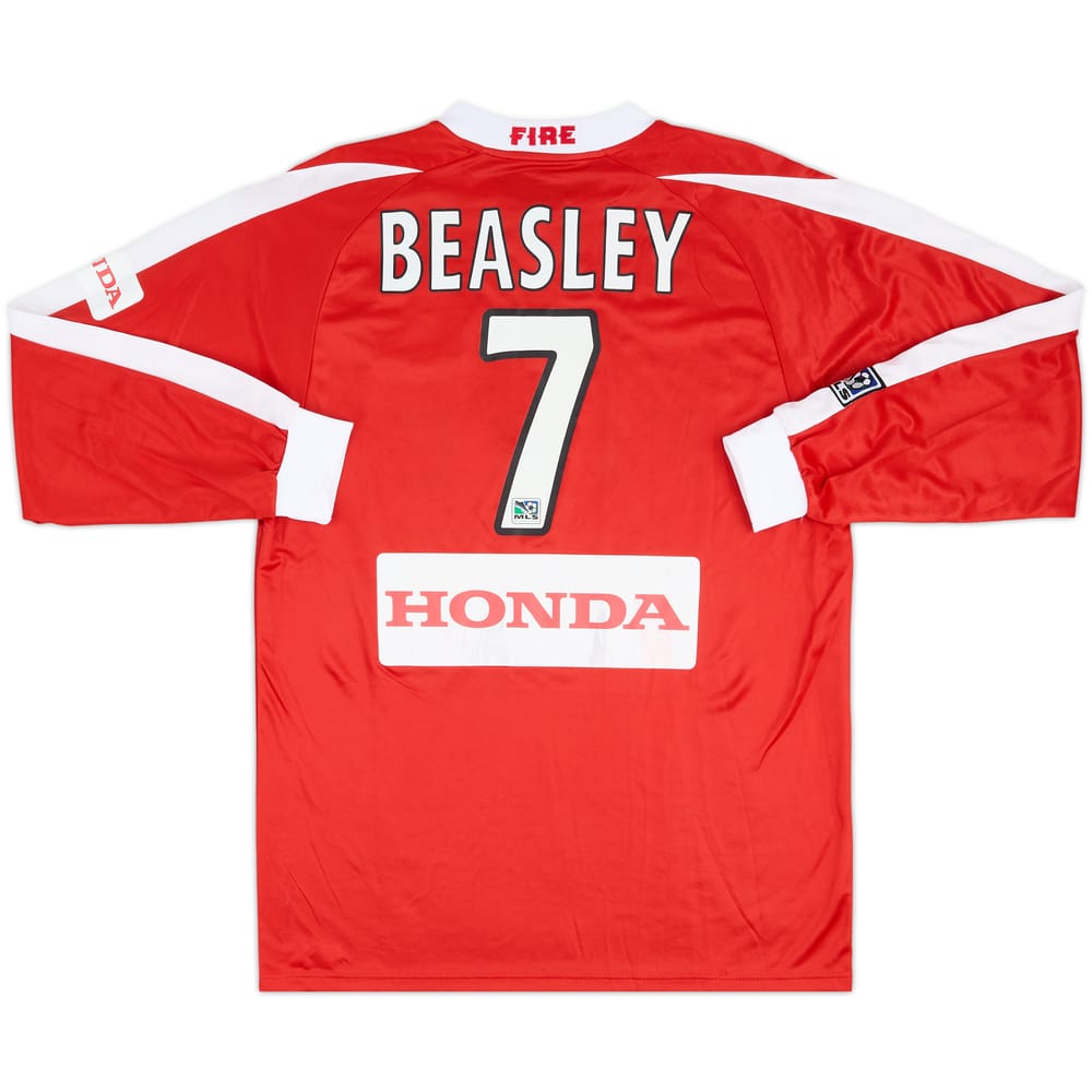 2003-04 Chicago Fire Match Issue Home L/S Shirt Beasley #7
