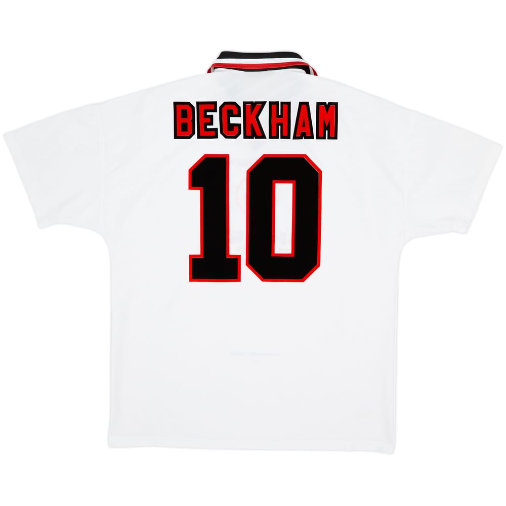 1996-97 Manchester United Away Shirt Beckham #10 - 8/10 - (XL)