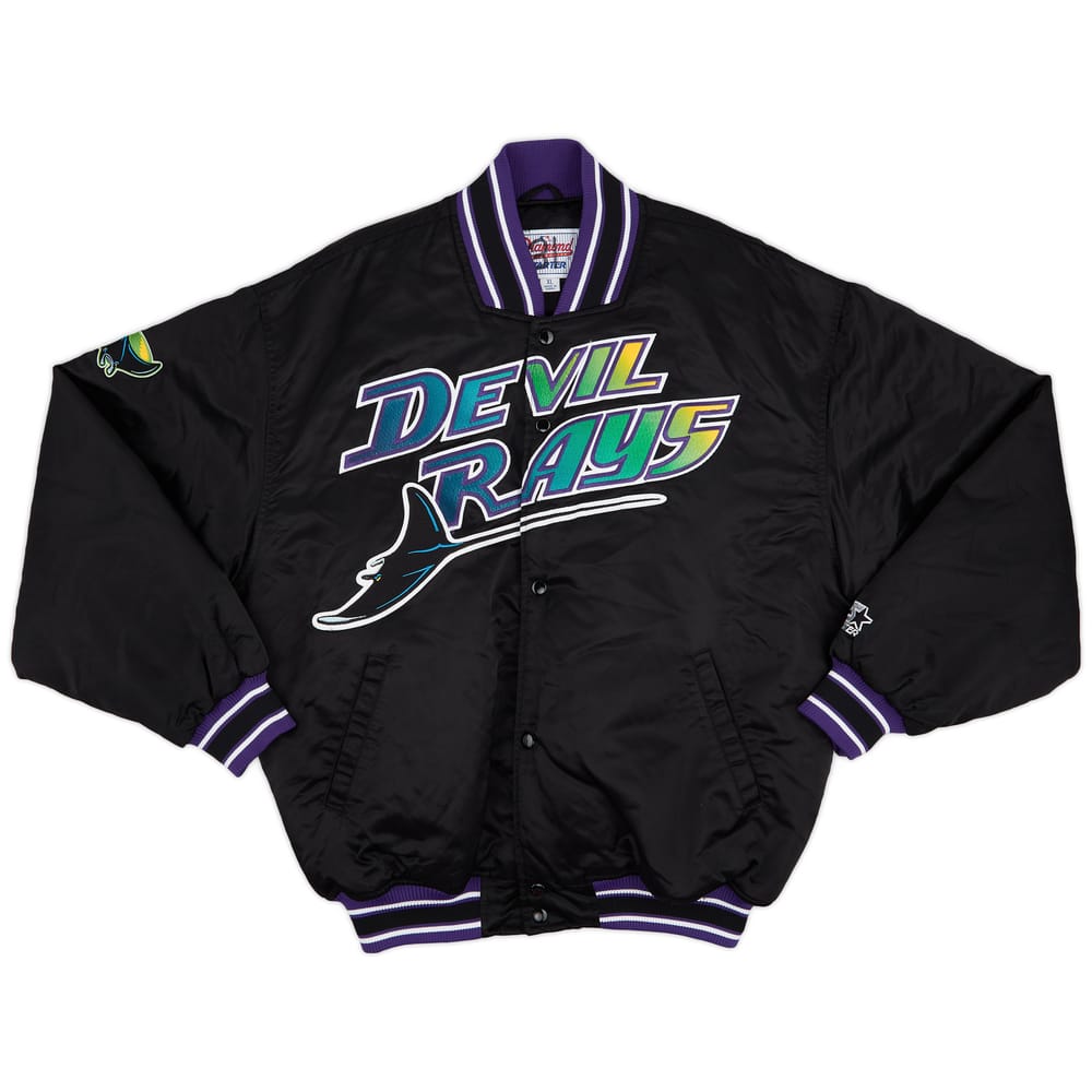 1998-99 Tampa Bay Devil Rays Starter Satin Varsity Jacket (Excellent) XL