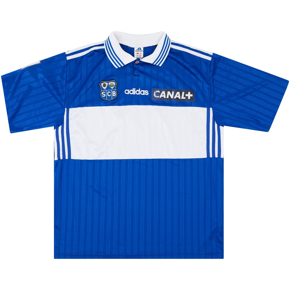 1997-98 Bastia Match Issue Coupe de la Ligue Home Shirt #9 (Jestrovic) v Nancy