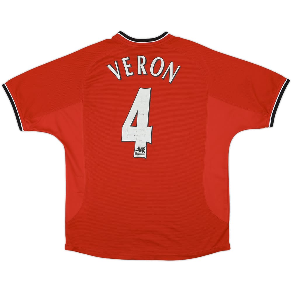 2000-02 Manchester United Home Shirt Veron #4 - 4/10 - (M)