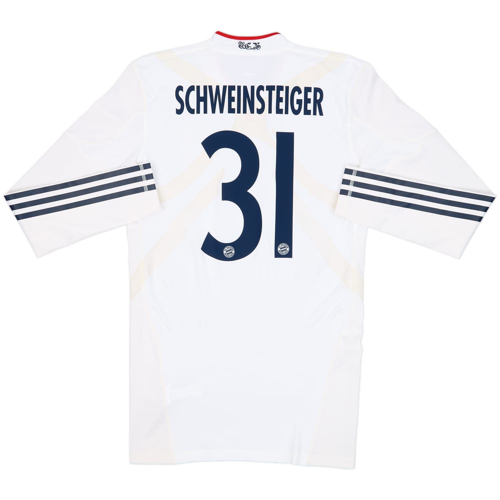 2010-11 Bayern Munich Player Issue Techfit Away L/S Shirt Schweinsteiger #31 - 9/10 - (M)