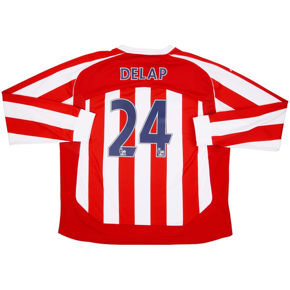 2009-10 Stoke City Home L/S Shirt Delap #24 - 8/10 - (XXL)