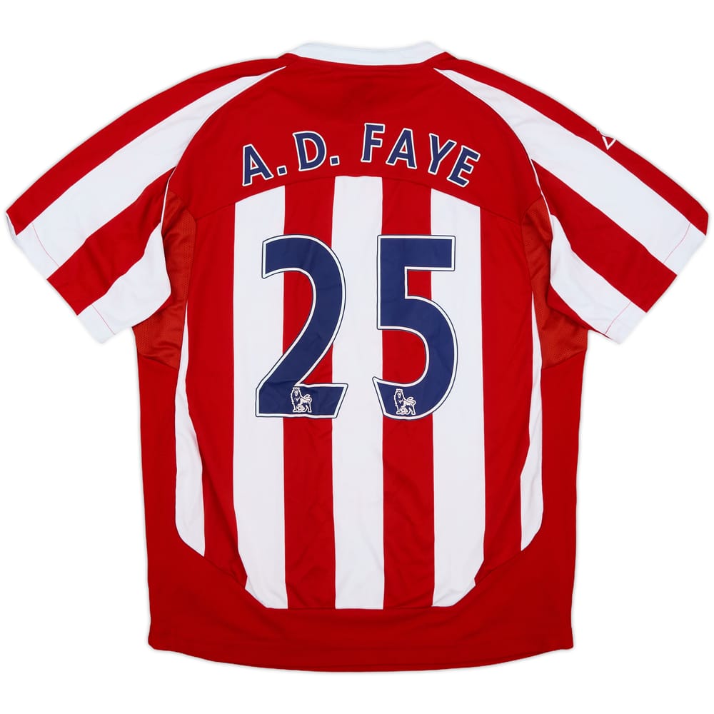 2009-10 Stoke City Home Shirt A.D. Faye #25 - 8/10 - (L)