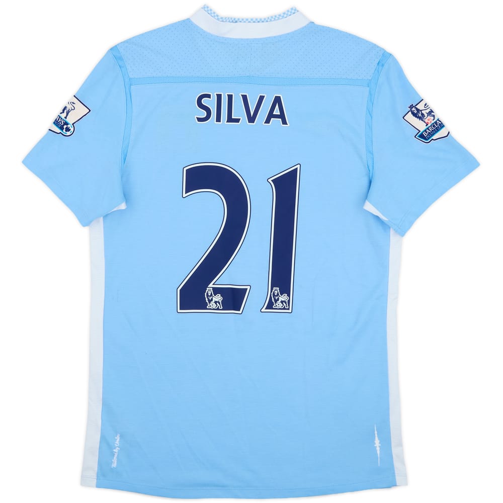 2011-12 Manchester City Home Shirt Silva #21 - 8/10 - (S)