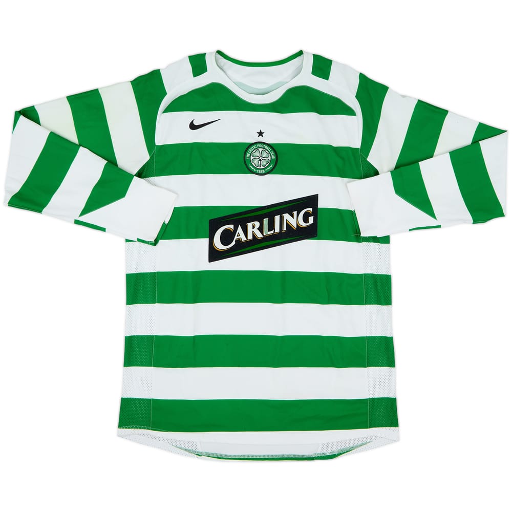 2005-07 Celtic Home L/S Shirt - 4/10 - (L)