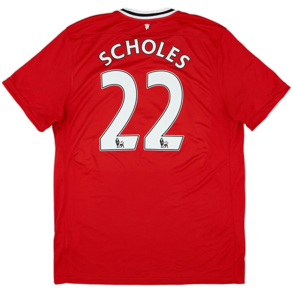 2011-12 Manchester United Home Shirt Scholes #22 - 7/10 - (XL)