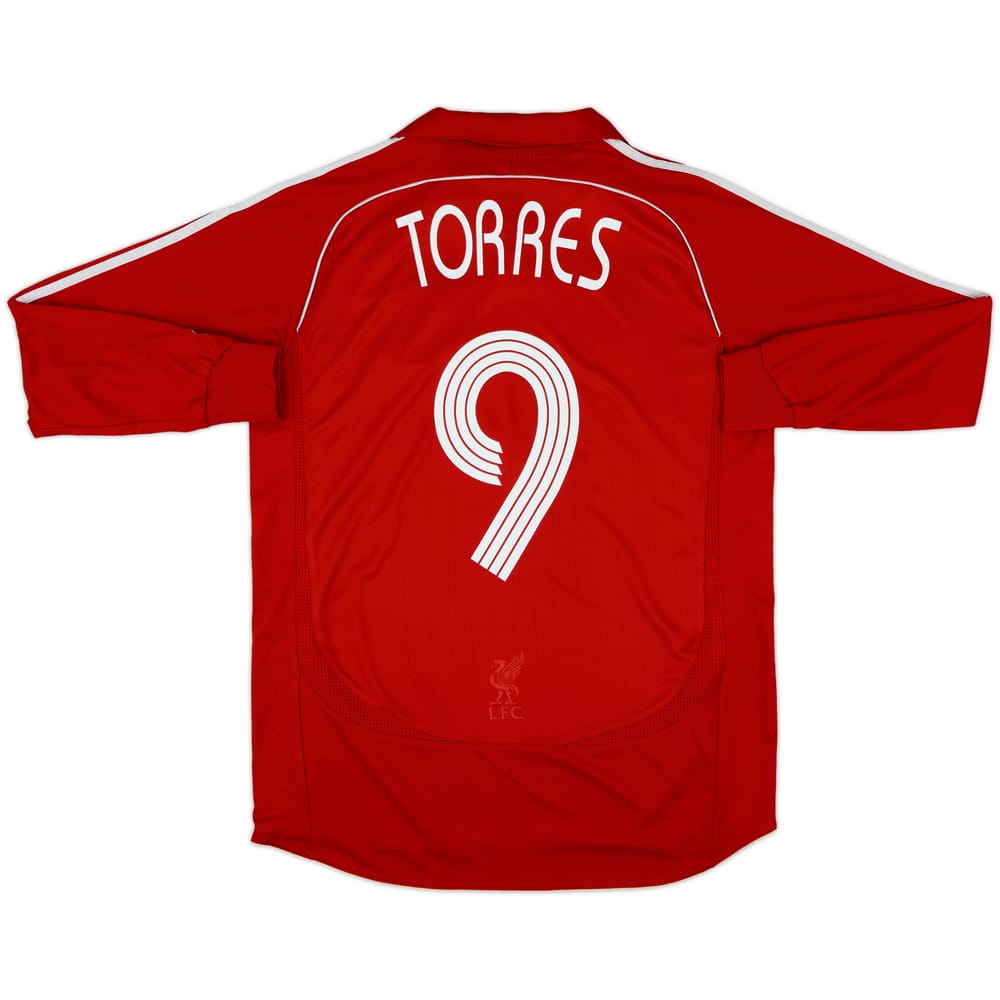 2006-08 Liverpool Home L/S Shirt Torres #9 - 6/10 - (M)