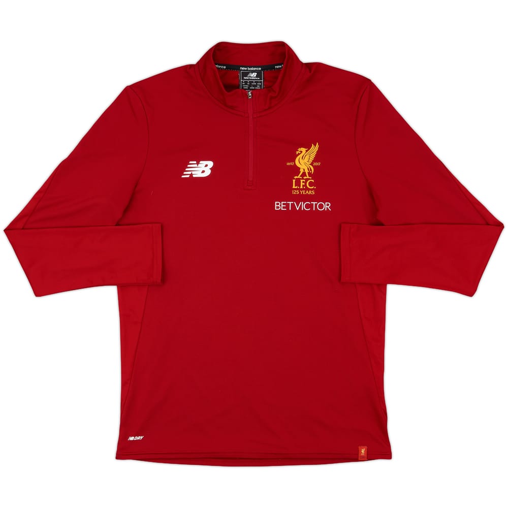 2017-18 Liverpool New Balance 1/4 Zip Drill Top - 7/10 - (M)