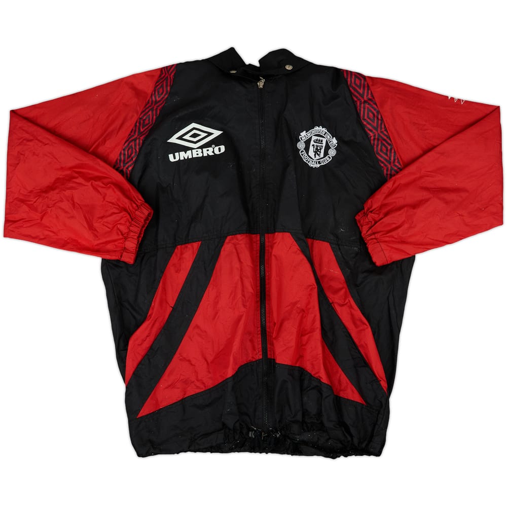 1996-98 Manchester United Umbro Hooded Rain Jacket - 4/10 - (XL)