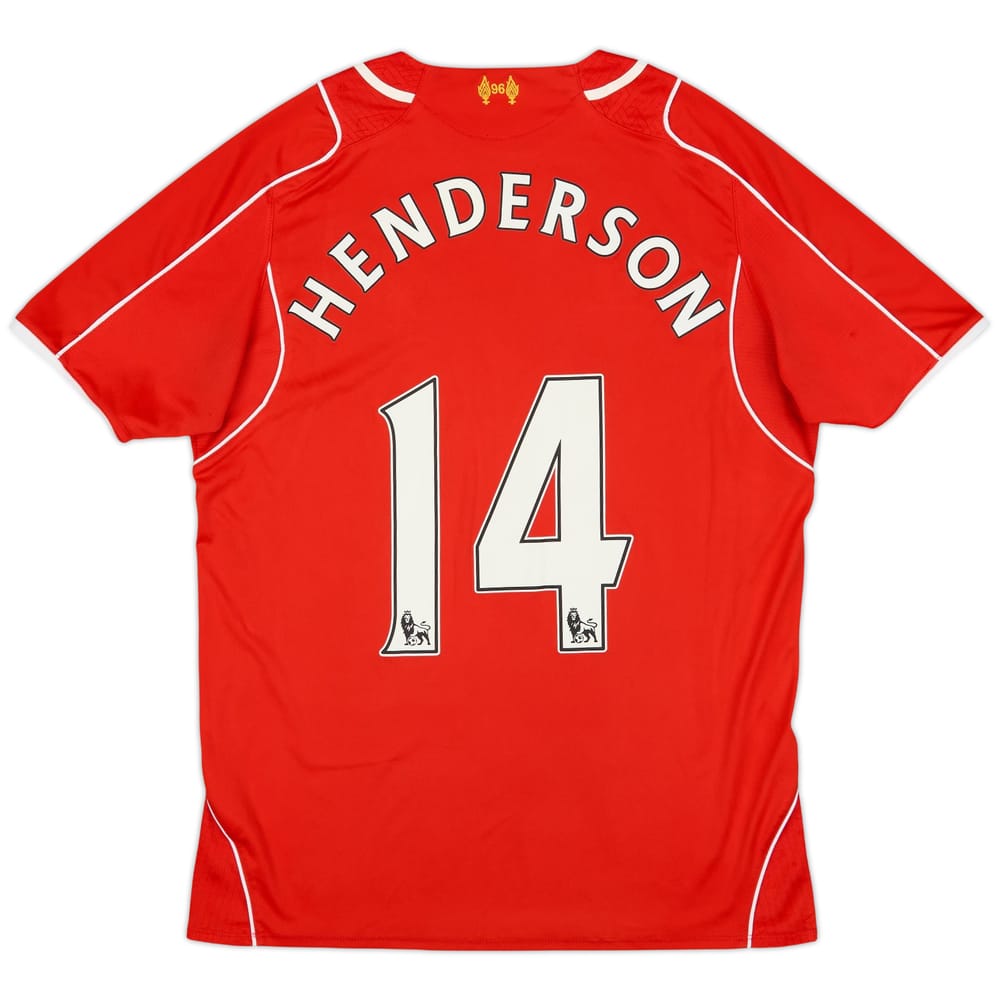 2014-15 Liverpool Home Shirt Henderson #14 - 7/10 - (M)