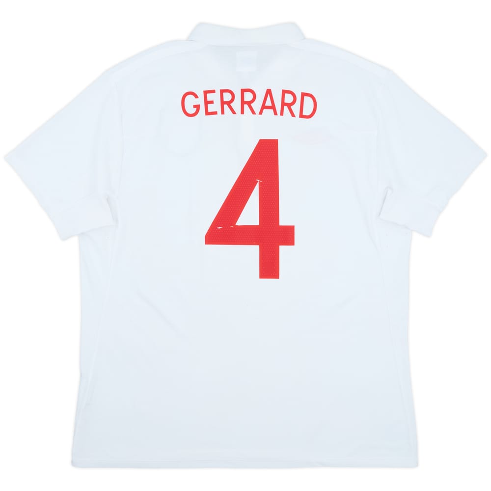 2009-10 England 'South Africa' Home Shirt Gerrard #4 - 6/10 - (XL)