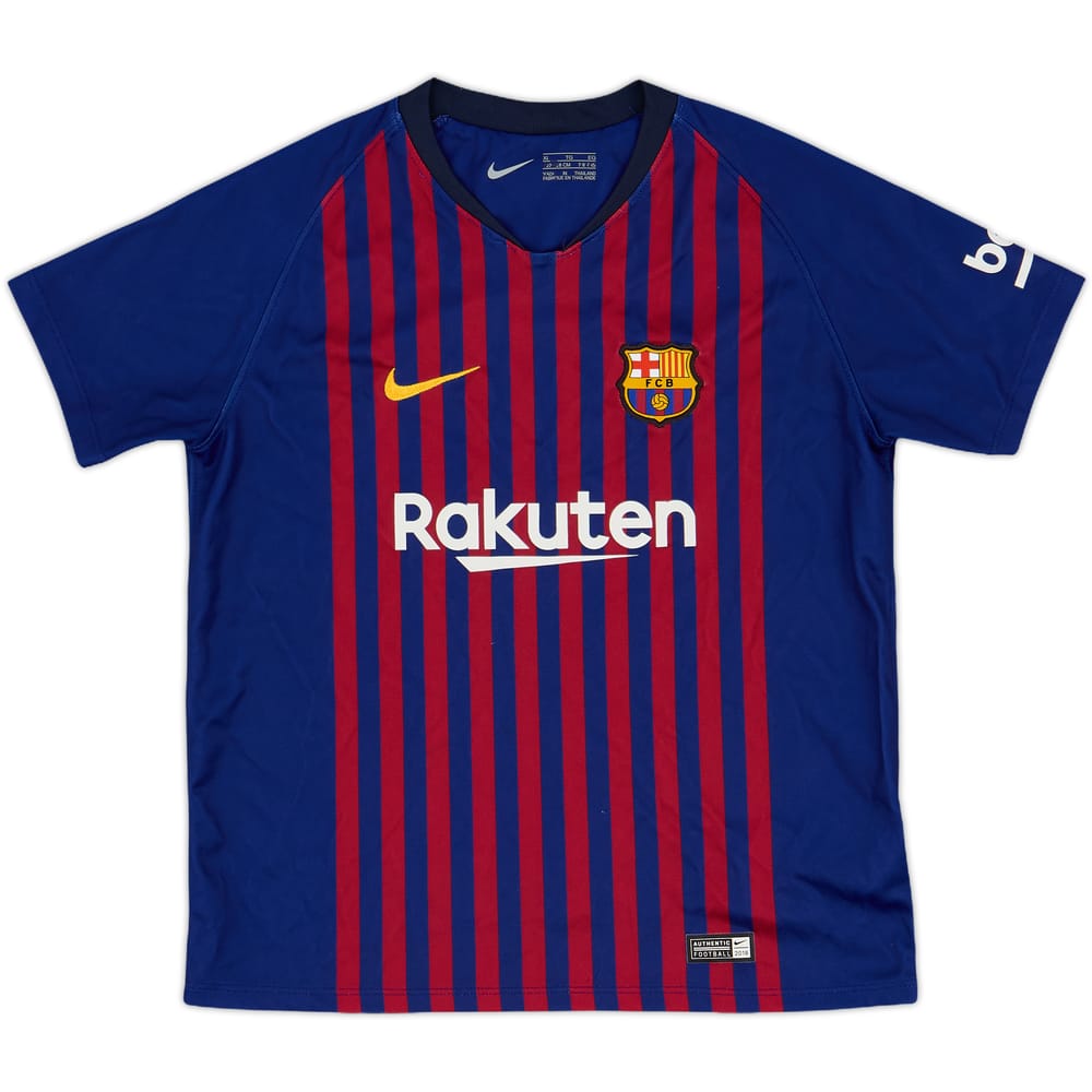2018-19 Barcelona Home Shirt - 9/10 - (7-8 Years)