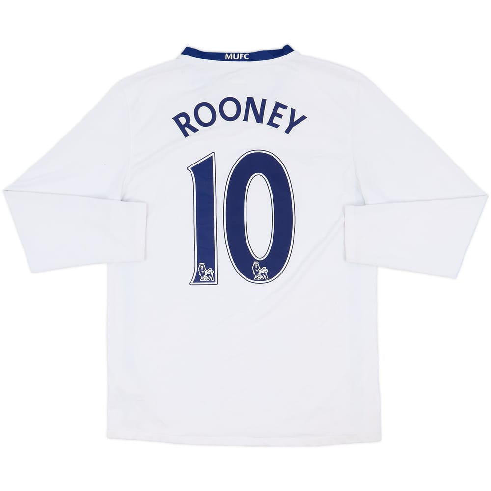 2008-10 Manchester United Away L/S Shirt Rooney #10 - 7/10 - (XL.Boys)