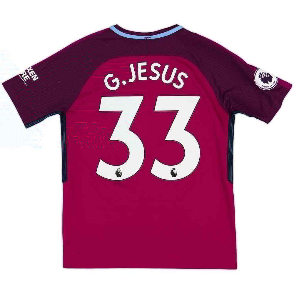 2017-18 Manchester City Away Shirt G. Jesus #33 - 7/10 - (XL.Boys)