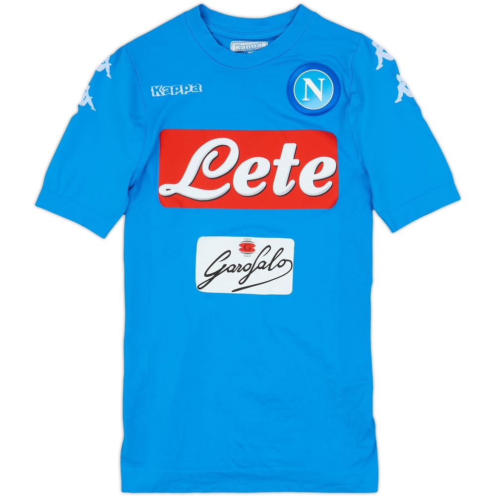 2016-17 Napoli Authentic Home Shirt - 9/10 - (S/M)