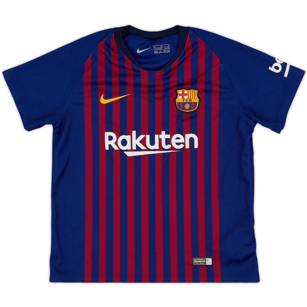 2018-19 Barcelona Home Shirt - 9/10 - (5-6 Years)