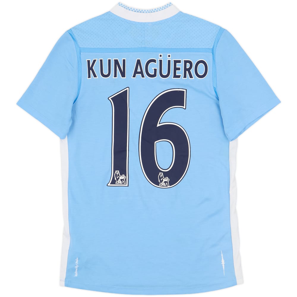 2011-12 Manchester City Home Shirt Kun Aguero #16 - 7/10 - (XS)