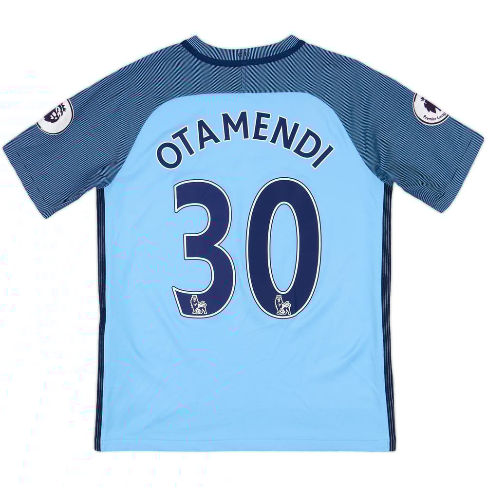 2016-17 Manchester City Home Shirt Otamendi #30 - 9/10 - (XL.Boys)