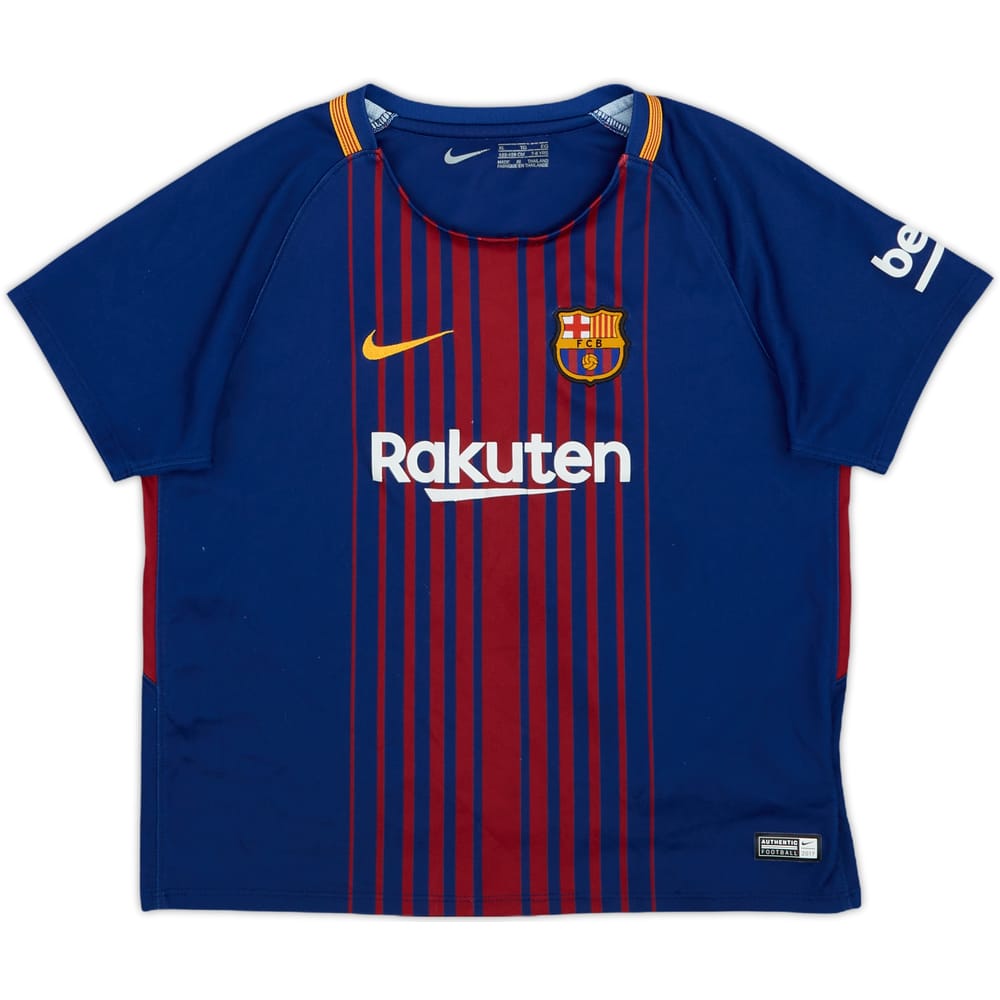 2017-18 Barcelona Home Shirt - 6/10 - (7-8 Years)