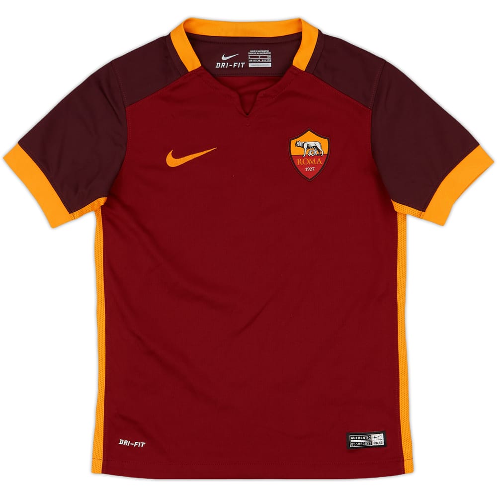 2015-16 Roma Home Shirt - 9/10 - (S.Boys)
