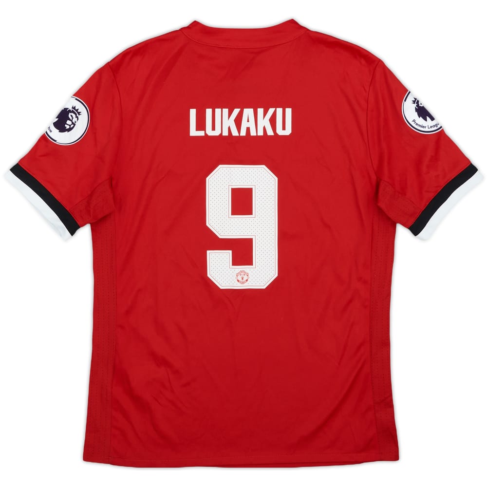2017-18 Manchester United Home Shirt Lukaku #9 - 9/10 - (M.Boys)