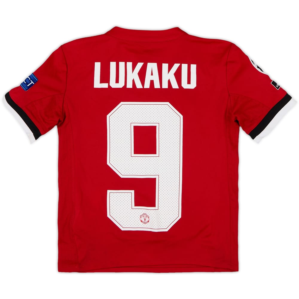 2017-18 Manchester United Home Shirt Lukaku #9 - 9/10 - (7-8 Years)