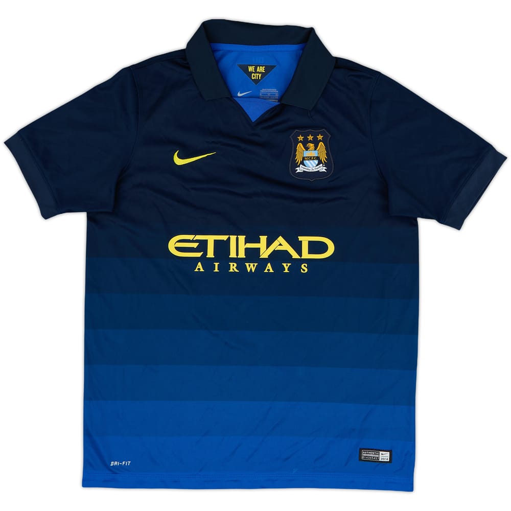 2014-15 Manchester City Away Shirt - 9/10 - (L.Boys)
