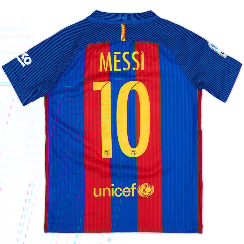 2016-17 Barcelona Home Shirt Messi #10 - 9/10 - (M.Boys)