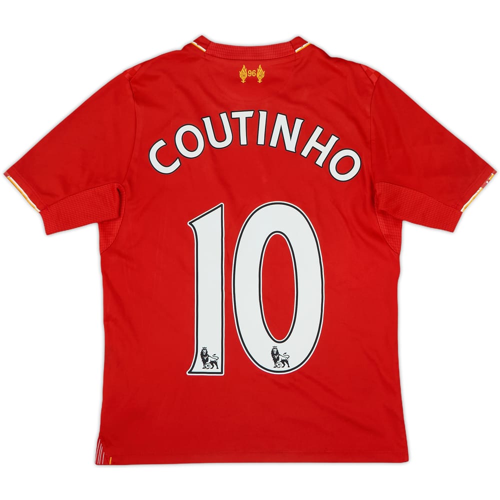 2015-16 Liverpool Home Shirt Coutinho #10 - 7/10 - (S.Boys)