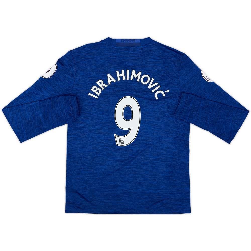 2016-17 Manchester United Away L/S Shirt Ibrahimovic #9 - 8/10 - (M.Boys)