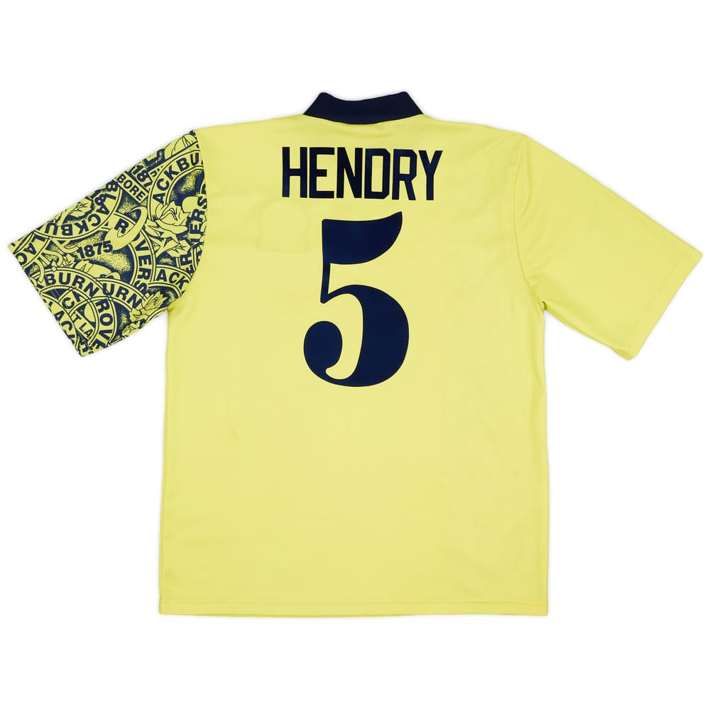 1996-97 Blackburn Away Shirt Hendry #5 - 8/10 - (L)