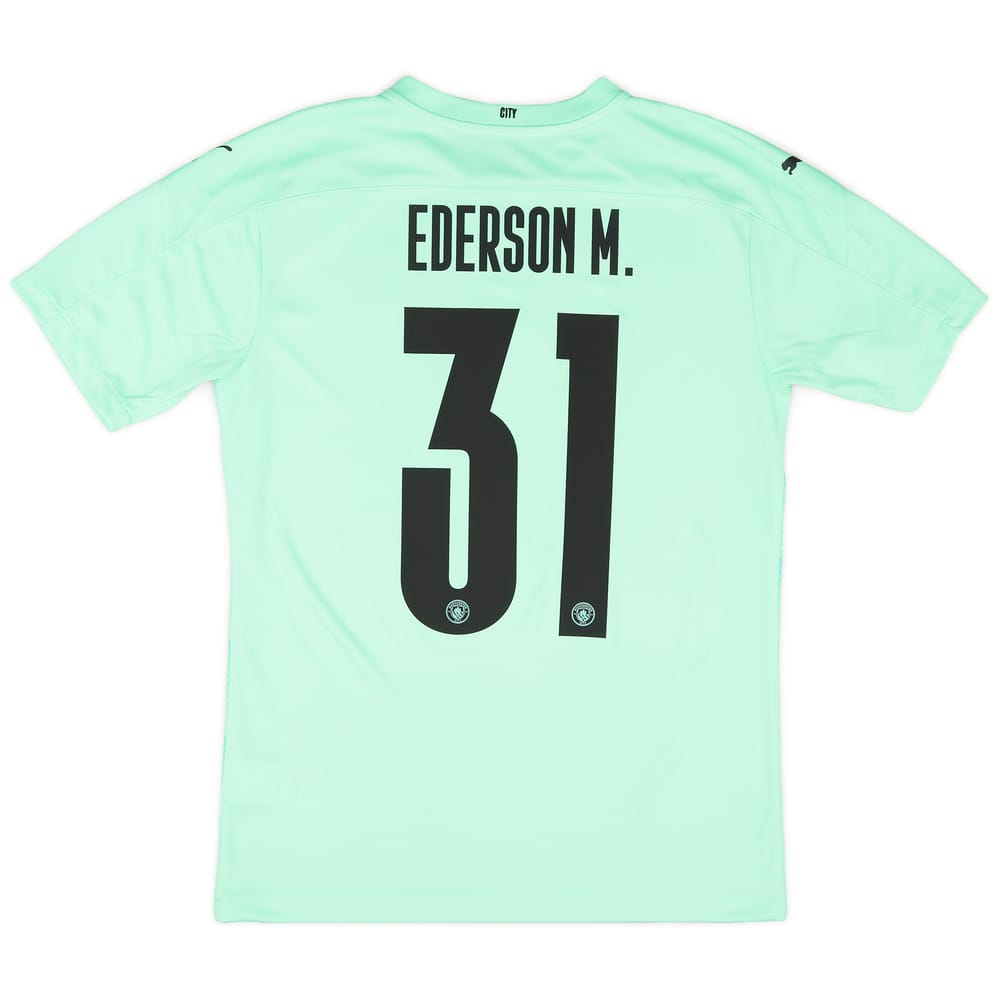 2020-21 Manchester City Player Issue GK Shirt Ederson #31 (M)