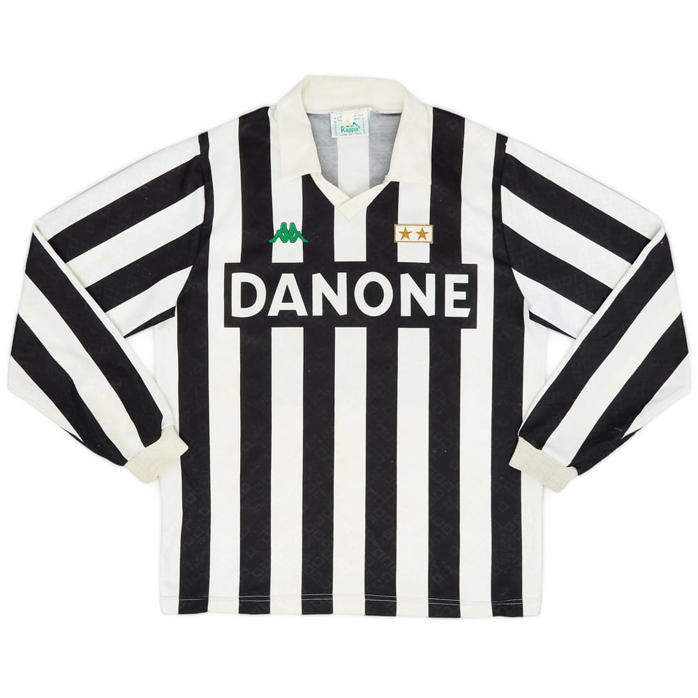 1991-92 Juventus Home L/S Shirt #10 - 8/10 - (M)