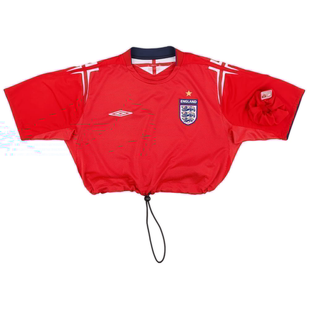 Reworked England Crop Top and Scrunchie Set