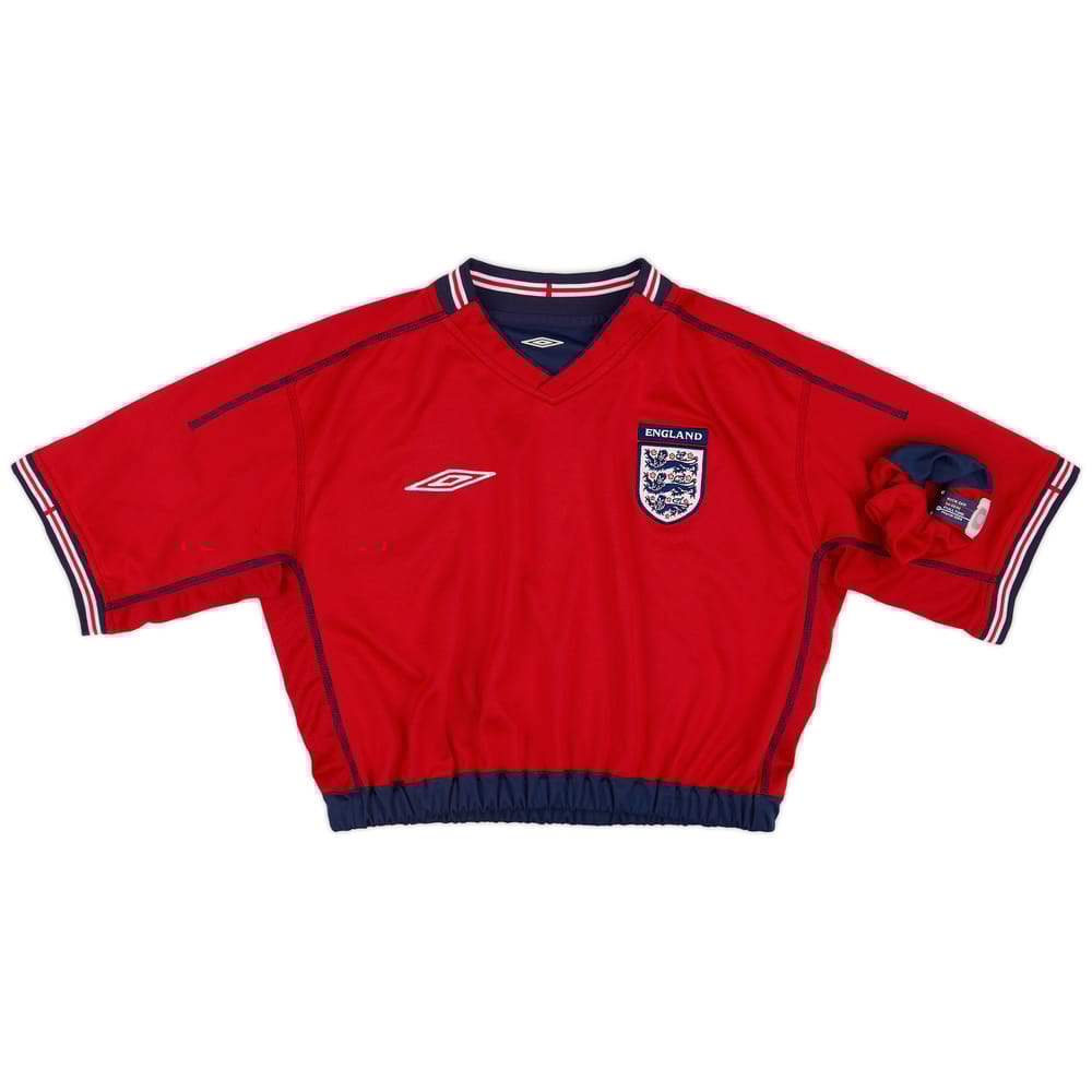 Reworked Reversable England Crop Top and Scrunchie Set