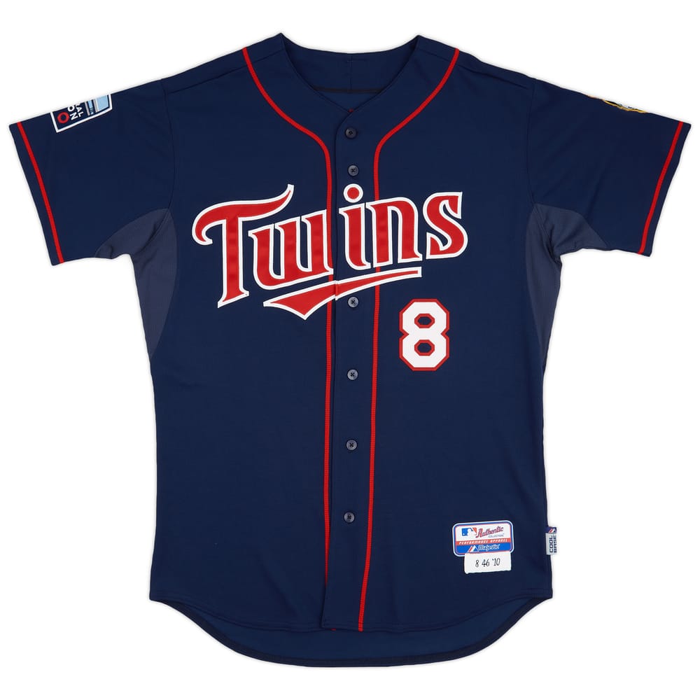 2010 Minnesota Twins Punto #8 Team Issued Majestic Alternate Jersey (Excellent) XL