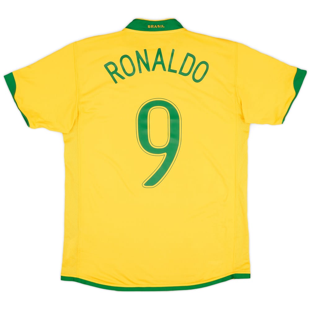 2006-08 Brazil Home Shirt Ronaldo #9 - 8/10 - (M)