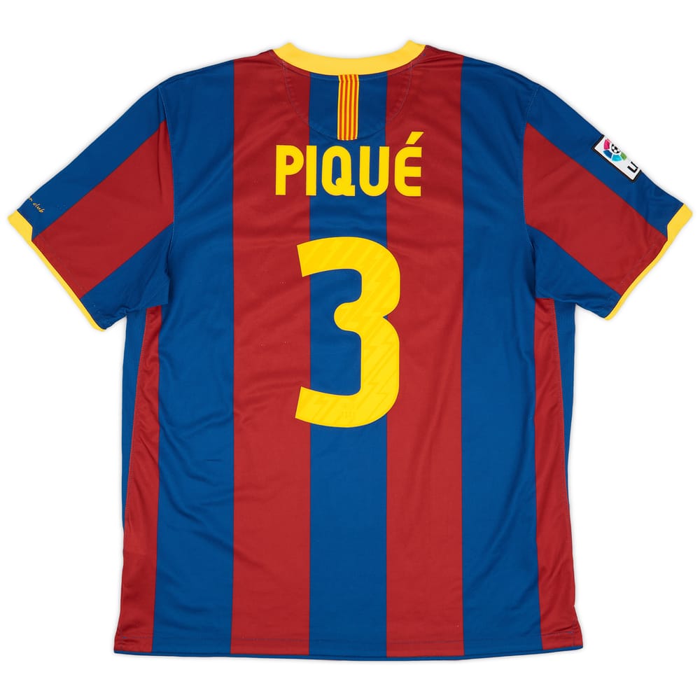 2010-11 Barcelona Home Shirt Pique #3 - 8/10 - (XL)