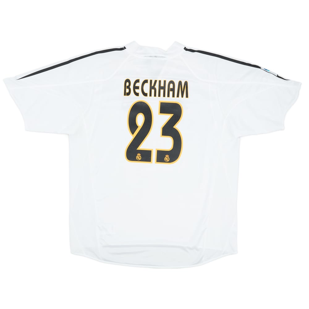 2004-05 Real Madrid Home Shirt Beckham #23 (XL)